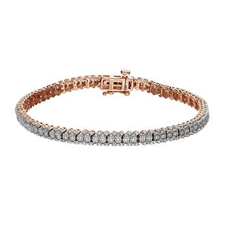 Sterling Silver 1 Carat T.W. Diamond Fashion Bracelet