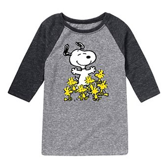Boys 8-20 Peanuts Snoopy Party Raglan Graphic Tee