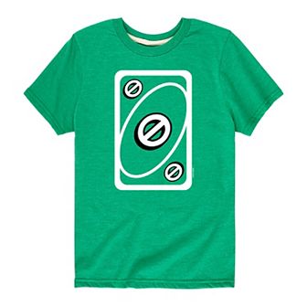 Boys 8-20 Mattel UNO Green Skip Card Graphic Tee