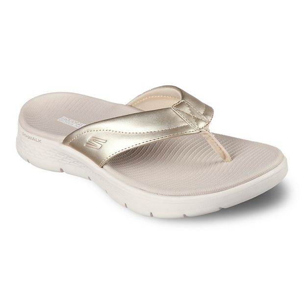 GO Walk Flex Sandal Platinum Women's Thong Sandals