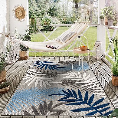 World Rug Gallery Tropical Palm Leaf Rug