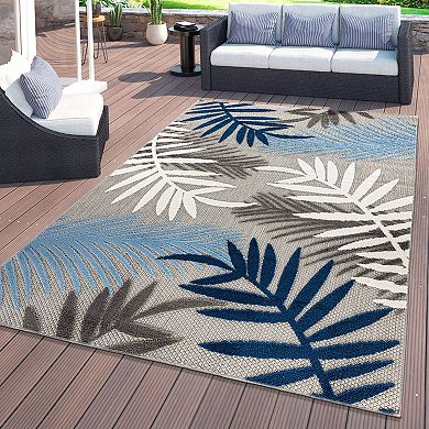 World Rug Gallery Tropical Palm Leaf Rug