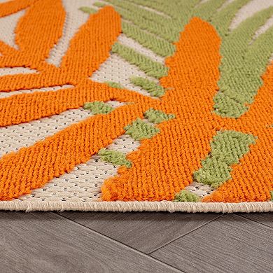 World Rug Gallery Tropical Palm Leaf Rug