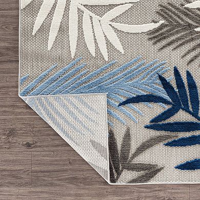 World Rug Gallery Tropical Palm Leaf Rug