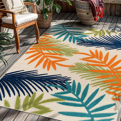 World Rug Gallery Tropical Palm Leaf Rug