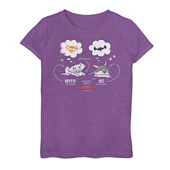 Girls 7-16 DC Super Pets Sleepy Krypto And Ace Tee
