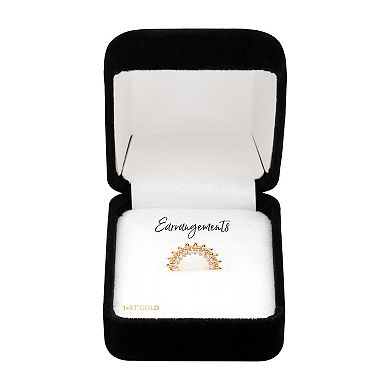 Earrangements 14k Gold with Clear Cubic Zirconia Spiked Hinged Segment Clicker