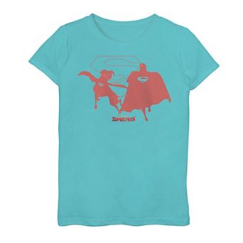 Girls 7-16 DC Super Pets Super Hero Duo Superman and Krypto Graphic Tee