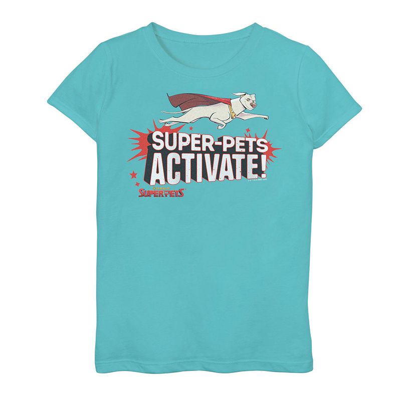 Girls 7-16 DC Super Pets Super Pets Activate! Graphic Tee, Girls, Size: Sm