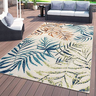 World Rug Gallery Tropical Textured Leaf Rug