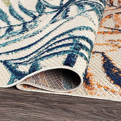 World Rug Gallery Tropical Textured Leaf Rug