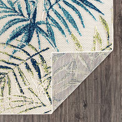 World Rug Gallery Tropical Textured Leaf Rug