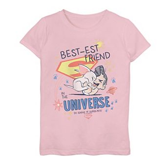 Girls 7-16 DC Super Pets Best-Est Friend Krypto And Superman Graphic Tee