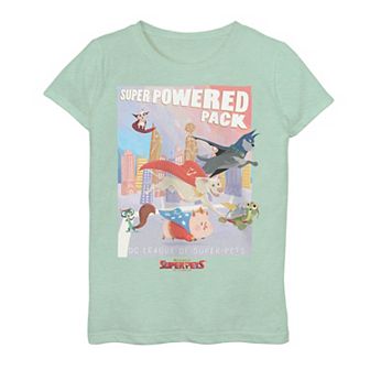 Girls 7-16 DC Super Pets Super Powered Pack Graphic Tee