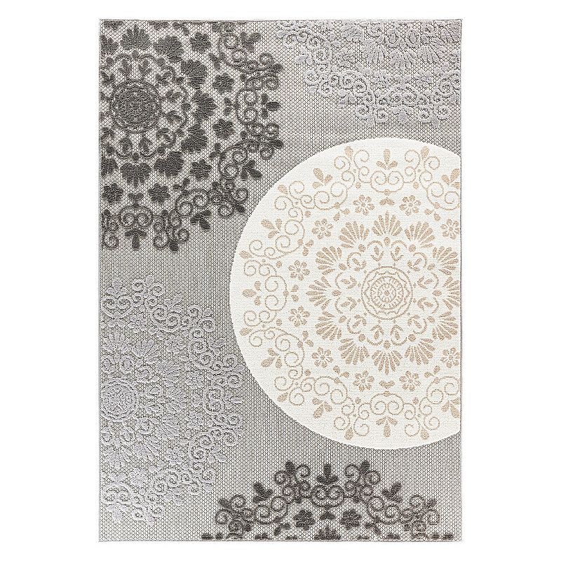 World Rug Gallery Contemporary Floral Rug, Grey, 8X10 Ft