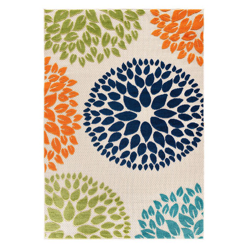 World Rug Gallery Contemporary Floral Rug, Multicolor, 8X10 Ft