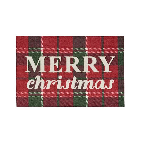 St. Nicholas Square® Merry Christmas Holiday 19.5'' x 30'' Accent Rug