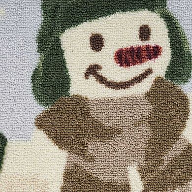St. Nicholas Square® Snowman Duo Holiday 19.5'' x 30'' Accent Rug