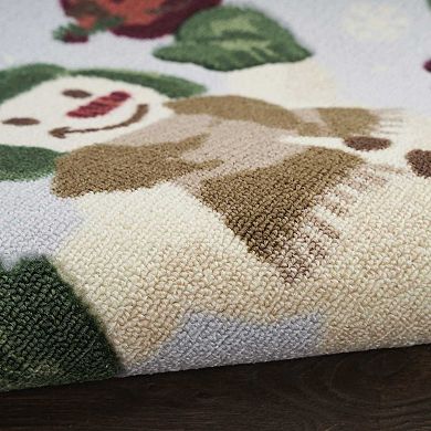 St. Nicholas Square® Snowman Duo Holiday 19.5'' x 30'' Accent Rug
