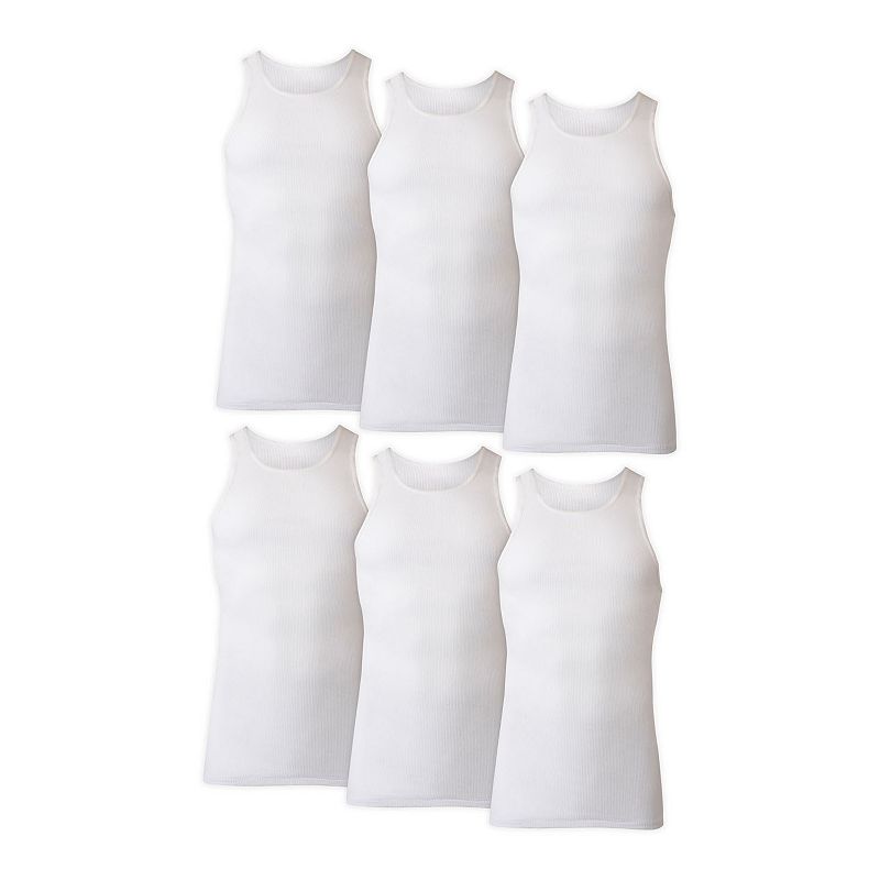 Mens Hanes Ultimate 5+1 Bonus pack ComfortBlend A-Shirts, Size: XL, White