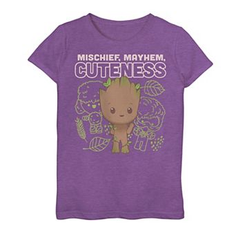 Girls 7-16 Marvel I am Groot Mischief, Mayhem, Cuteness Graphic Tee