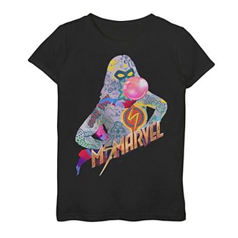 Girls 7-16 Marvel Ms Marvel Comic Sketches Graphic Tee