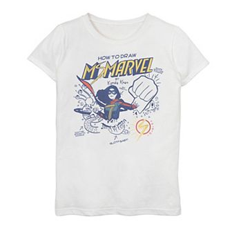 Girls 7-16 Marvel Ms Marvel How To Draw Ms Marvel Tee