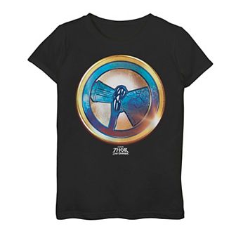 Girls 7-16 Marvel Thor Stormbreaker Gold Badge Graphic Tee