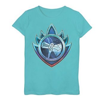Girls 7-16 Thor Love and Thunder Symbol Badge Graphic Tee