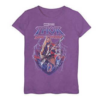 Girls 7-16 Marvel Thor Rock n Roll Distressed Graphic Tee