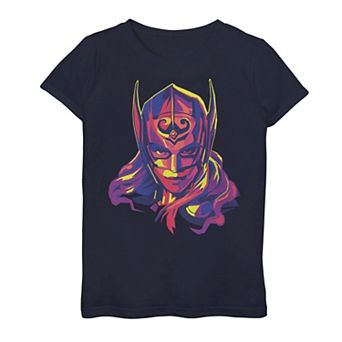 Girls 7-16 Marvel Female Thor Face Portrait Tee