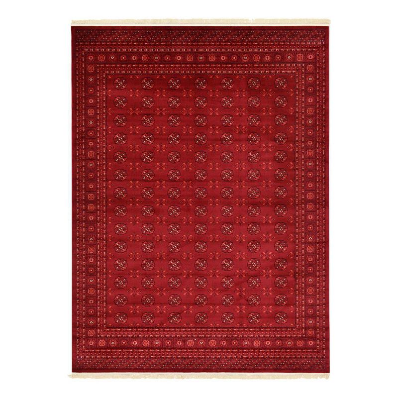 Unique Loom Khan Tekke Rug, Red, 9X12 Ft