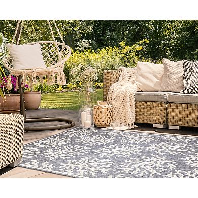 Liora Manne Cove Coral Indoor Outdoor Rug