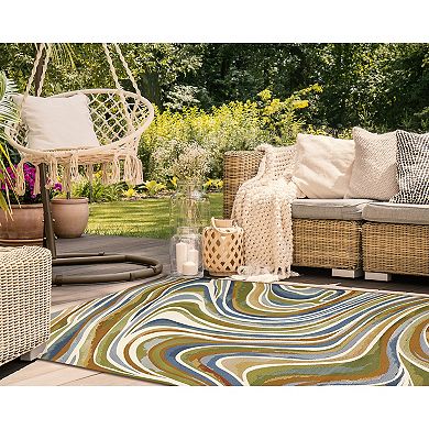 Liora Manne Marina Tides Indoor Outdoor Rug