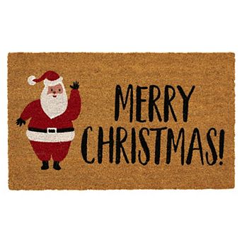 Liora Manne Merry Christmas Santa Outdoor Mat 18" x 30"