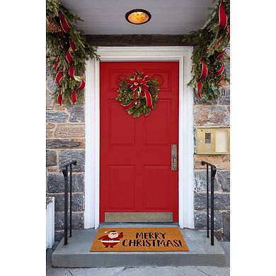 Liora Manne Merry Christmas Santa Outdoor Mat 18x30"