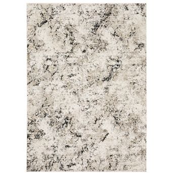 StyleHaven Nelson Distressed Grey & Ivory Abstract Area Rug