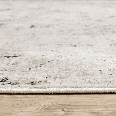 StyleHaven Nelson Distressed Grey & Ivory Abstract Area Rug