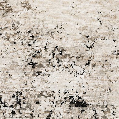 StyleHaven Nelson Distressed Grey & Ivory Abstract Area Rug