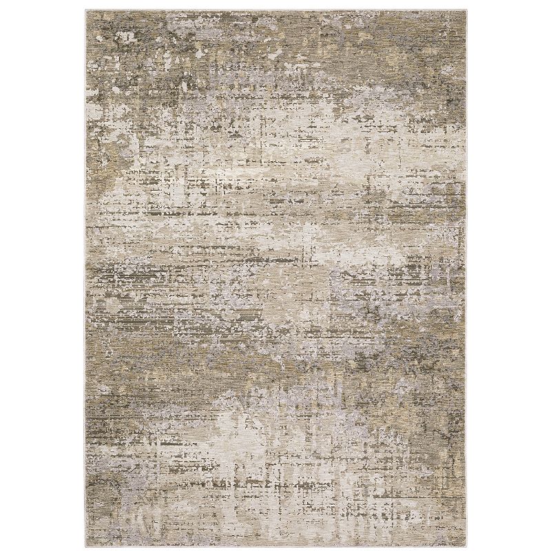 StyleHaven Nelson Industrial Abstract Area Rug, Beig/Green, 10X13 Ft