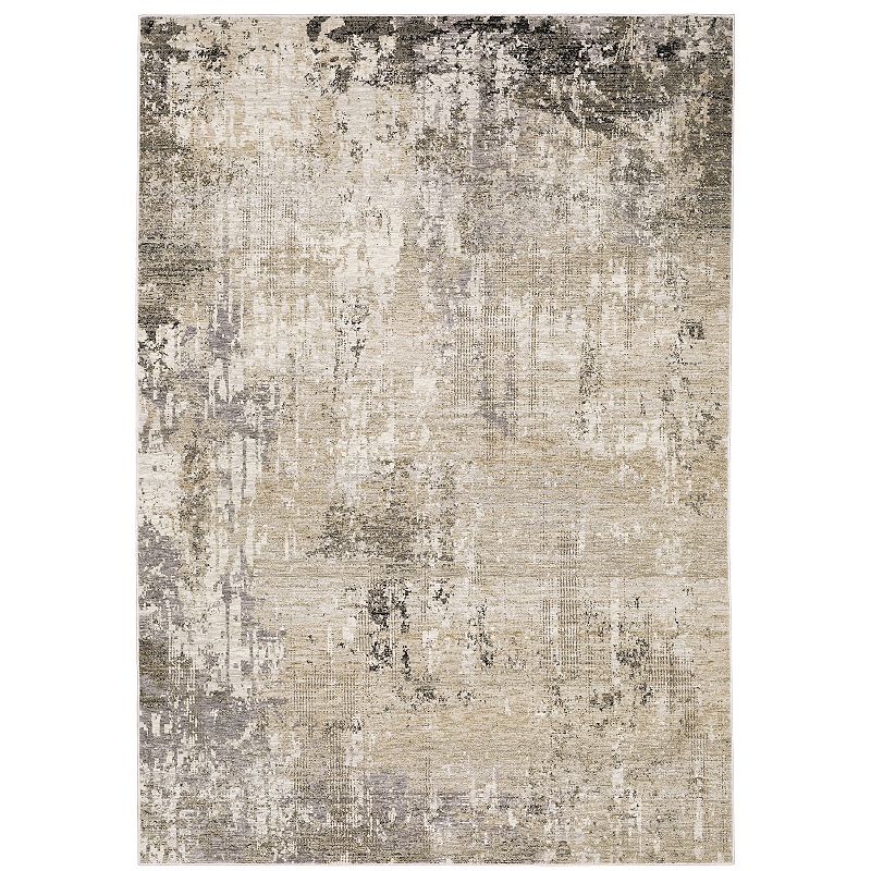 StyleHaven Nelson Distressed Abstract Area Rug, Beig/Green, 10X13 Ft