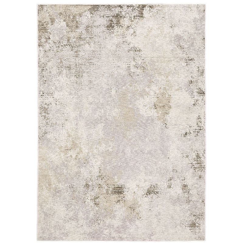 StyleHaven Nelson Muted Abstract Area Rug, White, 6.5X9.5 Ft