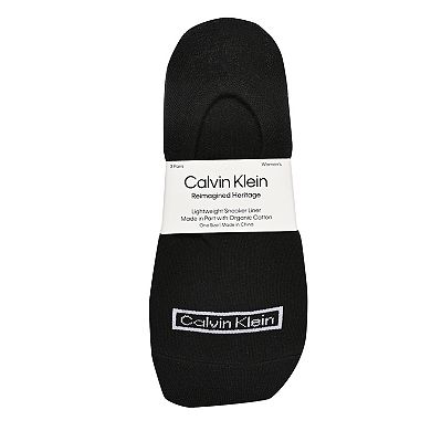 Women's Calvin Klein 3 Pack No Show Heritage Socks