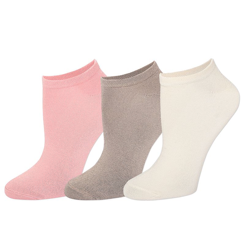 Womens Calvin Klein 3 Pack Supersoft Flat Knit No Show Socks, Size: 9-11, 