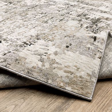 StyleHaven Nelson Distressed Ivory Abstract Area Rug