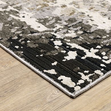 StyleHaven Nelson Distressed Ivory Abstract Area Rug