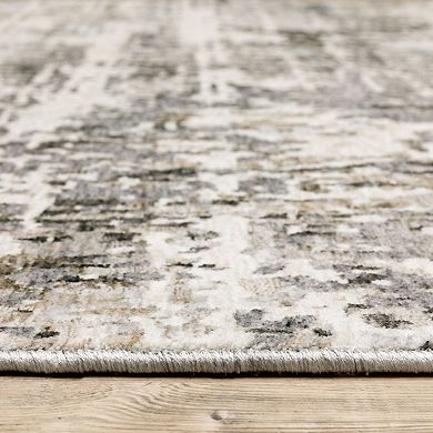 StyleHaven Nelson Distressed Ivory Abstract Area Rug