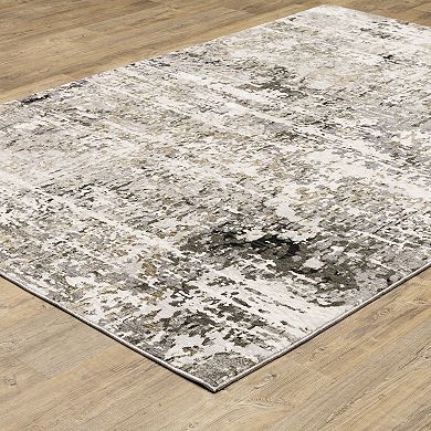 StyleHaven Nelson Distressed Ivory Abstract Area Rug