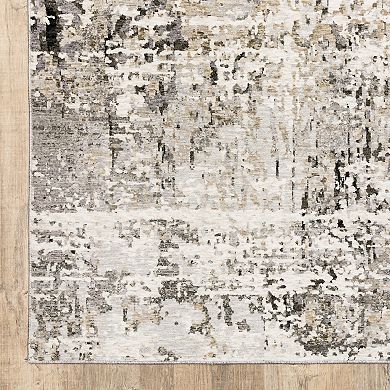StyleHaven Nelson Distressed Ivory Abstract Area Rug