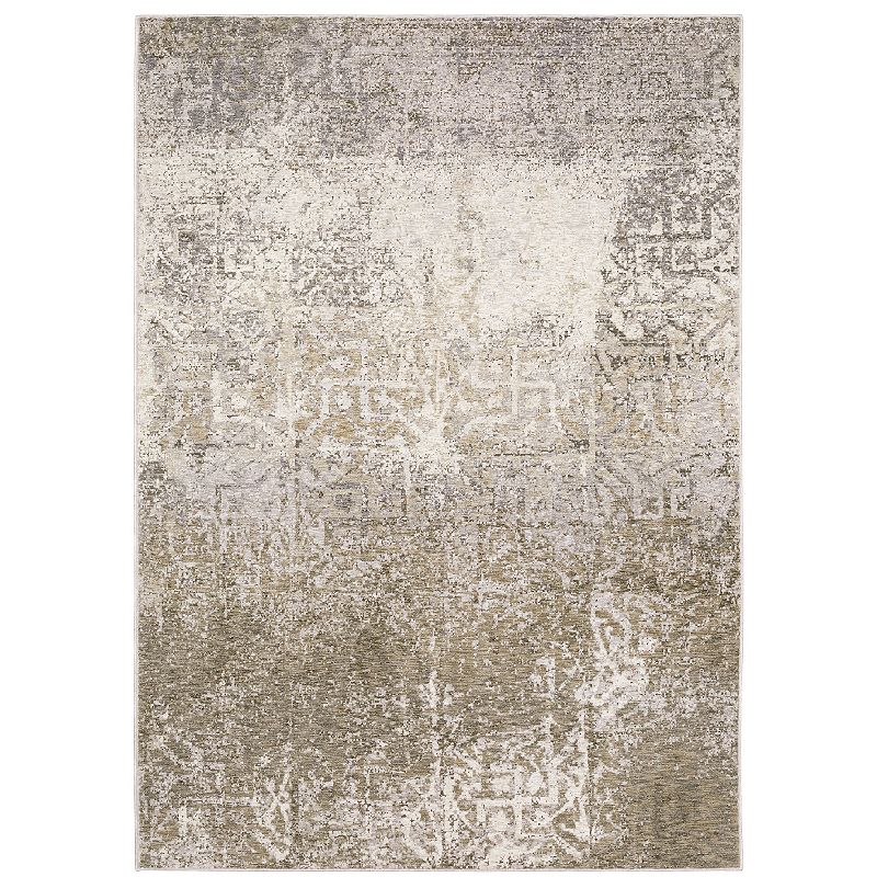StyleHaven Nelson Industrial Abstract Area Rug, White, 10X13 Ft